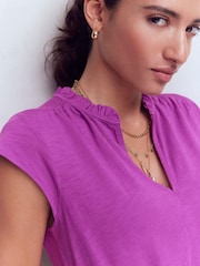 Boden Purple Alba Smocked Jersey Midi Dress - Image 2 of 6