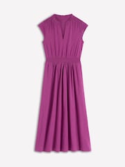 Boden Purple Alba Smocked Jersey Midi Dress - Image 6 of 6