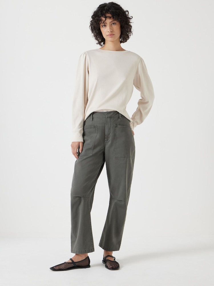 שמנת - Hush חולצה מכותנת ג'רזי עם שרוול נפוח, דגם Emily - תמונה 2 מתוך 5 שמנת - Hush חולצה מכותנת ג'רזי עם שרוול נפוח, דגם Emily - תמונה 2 מתוך 5