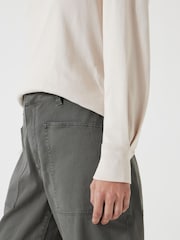 שמנת - Hush חולצה מכותנת ג'רזי עם שרוול נפוח, דגם Emily - תמונה 4 מתוך 5