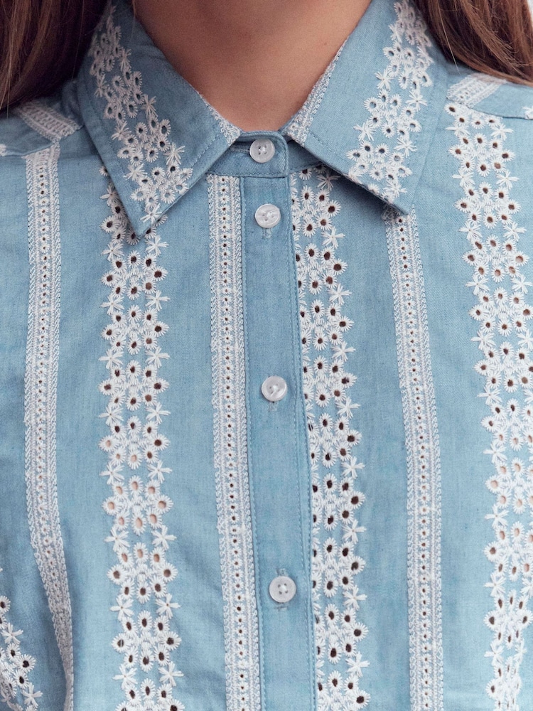 Boden Blue Cara Denim Shirt - Image 2 of 6