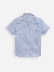 Boden Blue Embroidered Short Sleeve Shirt - Image 2 of 3