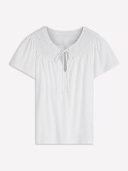 Boden White Edi Trim Detail T-Shirt - Image 5 of 5