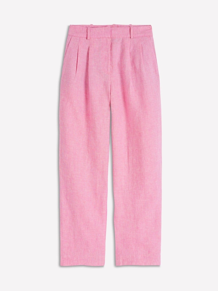 Boden Pink Bloomsbury Linen Trousers - Image 5 of 5