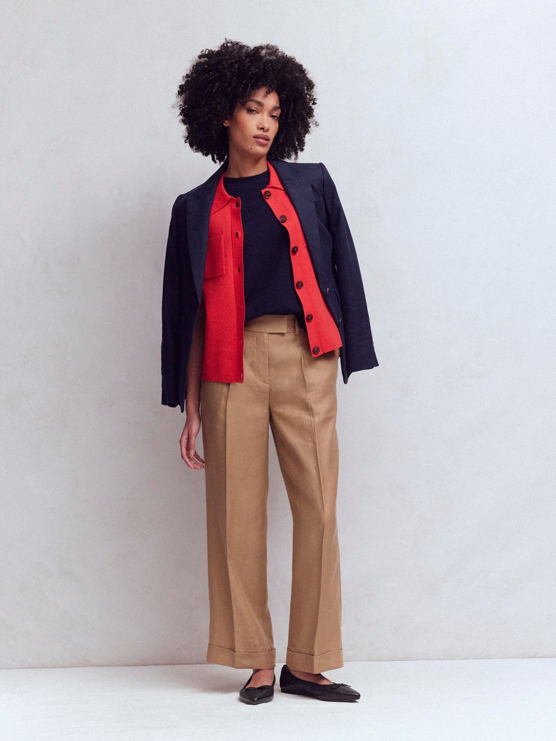 Buy Boden Brown Chiswick Turn Up Crop Trousers from Next USA