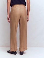 Boden Brown Chiswick Turn Up Crop Trousers - Image 2 of 5