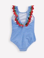 Boden Blue Flutter Trim Swimsuit - Image 2 of 3