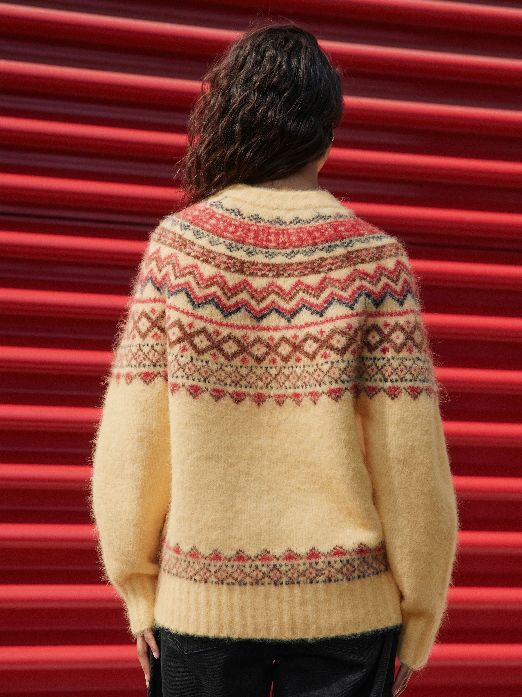 Buy Yellow/Multi - Fairisle Long Sleeve Cardigan with Wool from Next ...