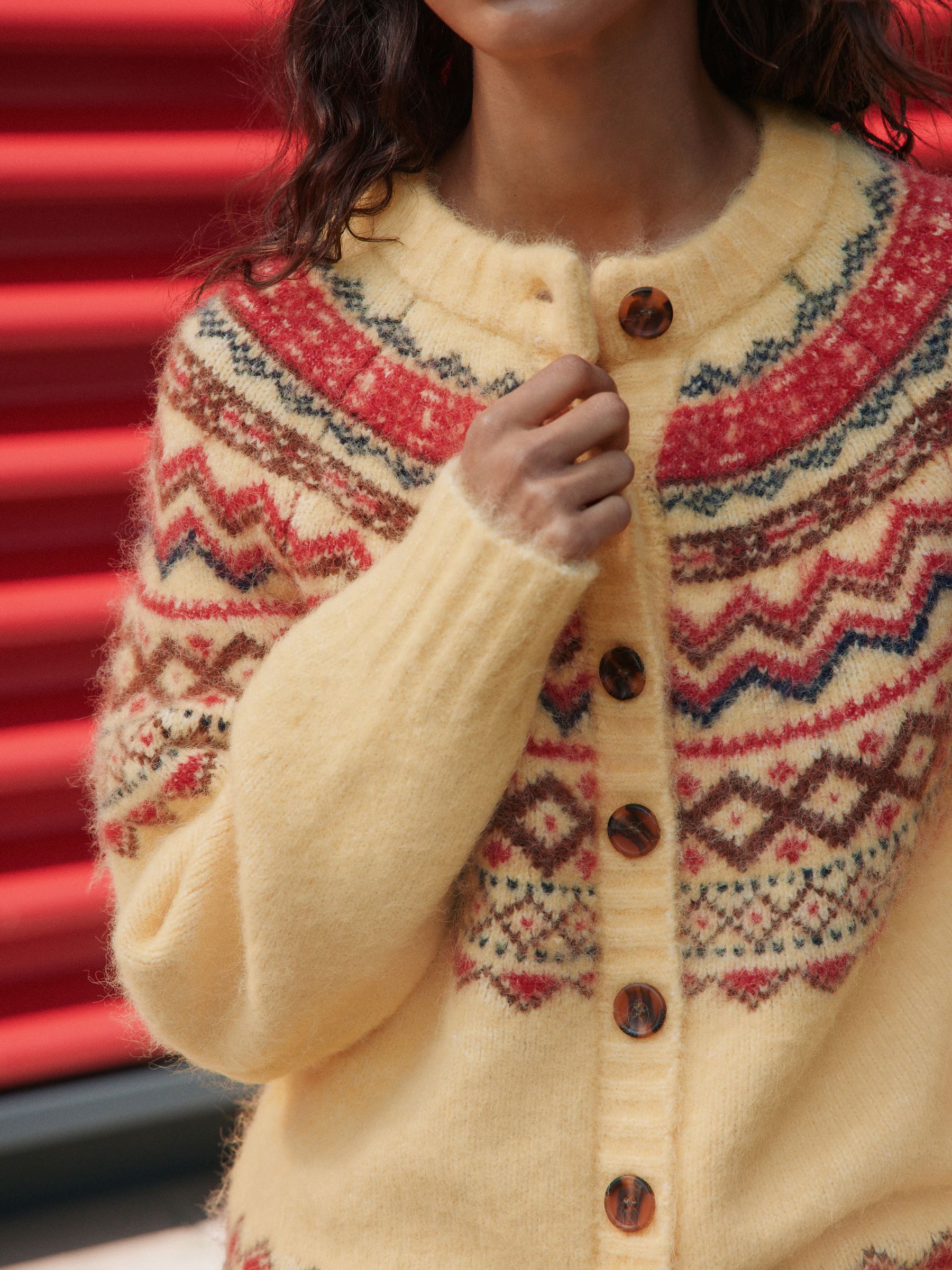 Buy Yellow/Multi - Fairisle Long Sleeve Cardigan with Wool from Next ...
