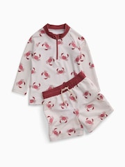 KIDLY by MORI Cream Board Swim Shorts - Image 5 of 6