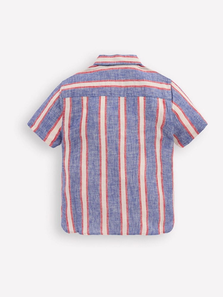 Boden Blue Cotton Linen Shirt - Image 2 of 3