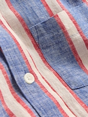 Boden Blue Cotton Linen Shirt - Image 3 of 3