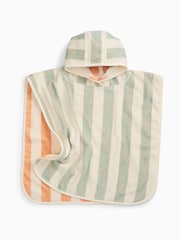 KIDLY by MORI Orange Soft Towelling Hooded Reversible Poncho - Image 3 of 3