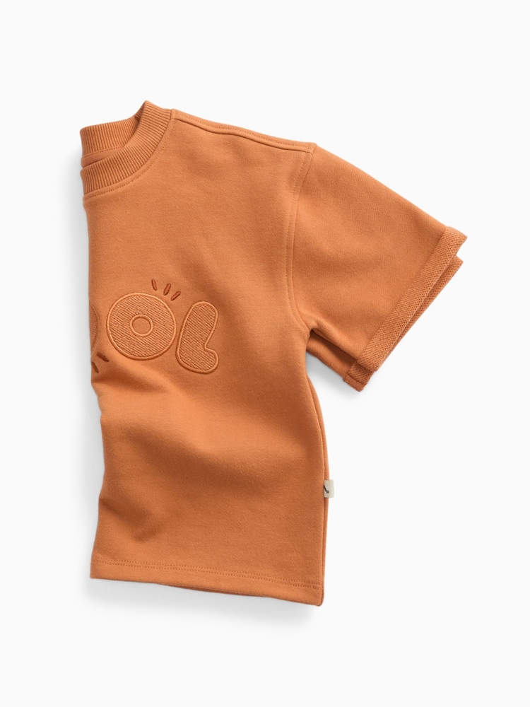 KIDLY by MORI Brown Kool Oversized Loopback Soft Cotton T-Shirt - Image 5 of 5 KIDLY by MORI Brown Kool Oversized Loopback Soft Cotton T-Shirt - Image 5 of 5