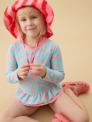 KIDLY by MORI Pink Floppy Sunsafe Swim Hat - Image 1 of 4