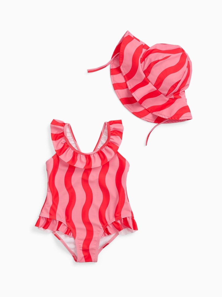 KIDLY by MORI Frill Neck Soft Swimsuit - 画像 2 / 2