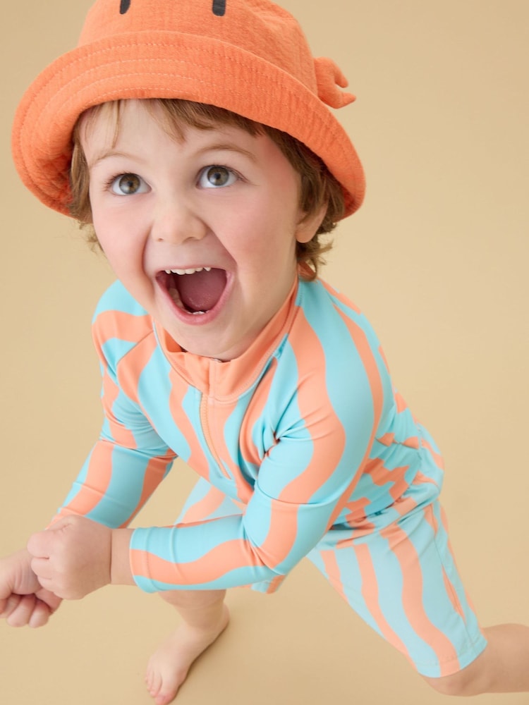 KIDLY by MORI Turquiose Orange Board Sunsafe Suit - Image 2 of 6