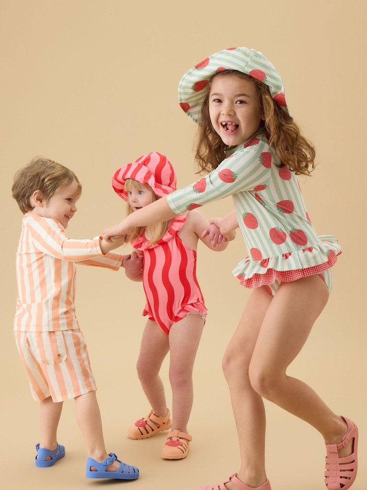 KIDLY by MORI Orange Sunsafe Zip Rash Vest - Image 3 of 3