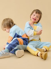 Κίτρινο - Φούτερ KIDLY by MORI Colorblock από απαλό βαμβάκι με φαρδιά μανίκια - Εικόνα 3 από 6