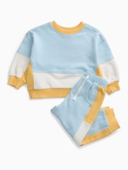 Κίτρινο - Φούτερ KIDLY by MORI Colorblock από απαλό βαμβάκι με φαρδιά μανίκια - Εικόνα 6 από 6