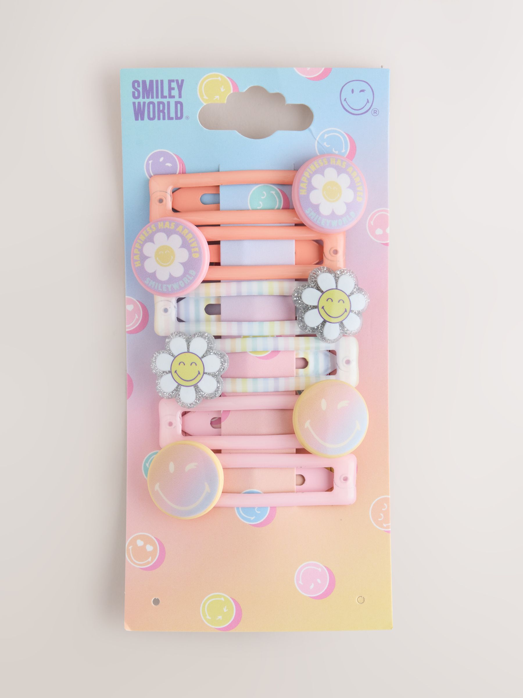 Buy Pink Smiley Flower Hair Clips 6 Pack from the Next UK online shop