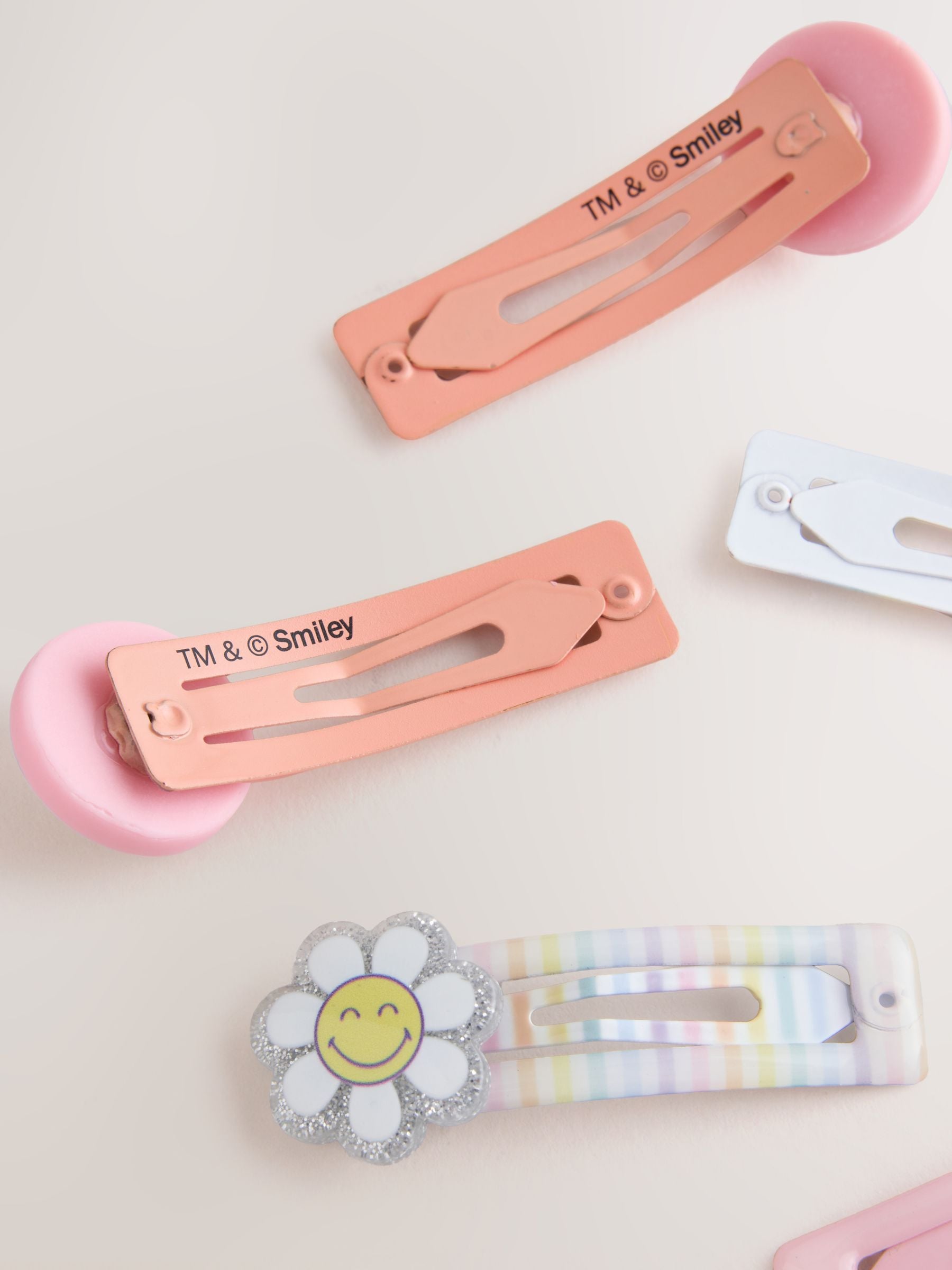Buy Pink Smiley Flower Hair Clips 6 Pack from the Next UK online shop