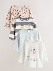 Stripe/Ballet - អាវយឺតដៃវែង 4 កញ្ចប់ (3mths-7ឆ្នាំ) - រូបភាព 1 នៃ 8