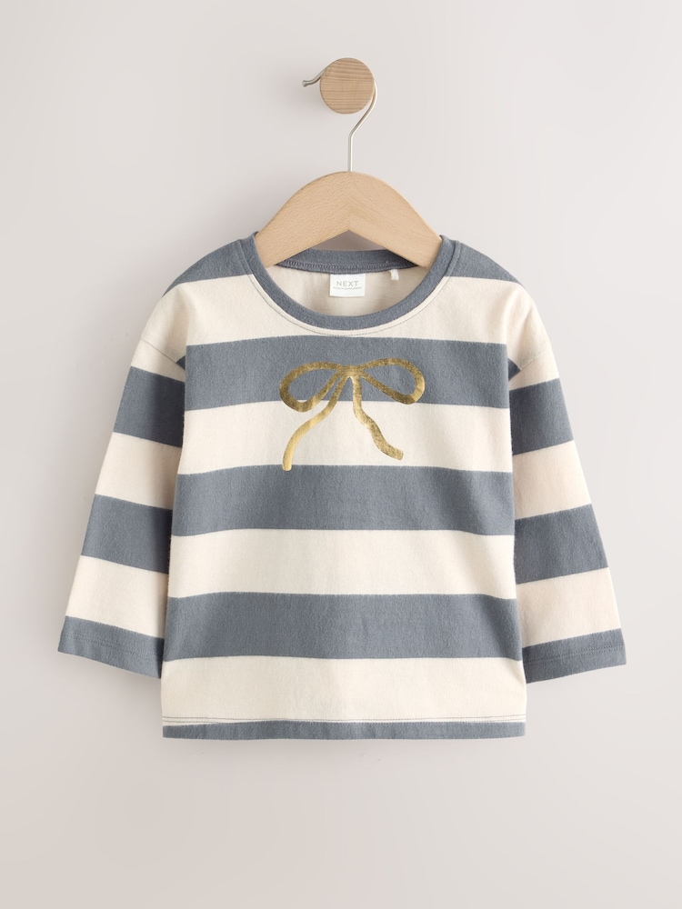 Stripe/Ballet - អាវយឺតដៃវែង 4 កញ្ចប់ (3mths-7ឆ្នាំ) - រូបភាព 2 នៃ 8
