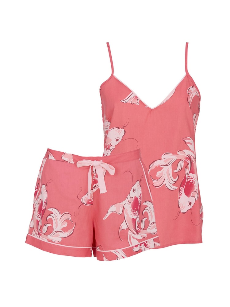 Cyberjammies Pink Koi Fish Print Cami And Shorts Set - Image 4 of 4