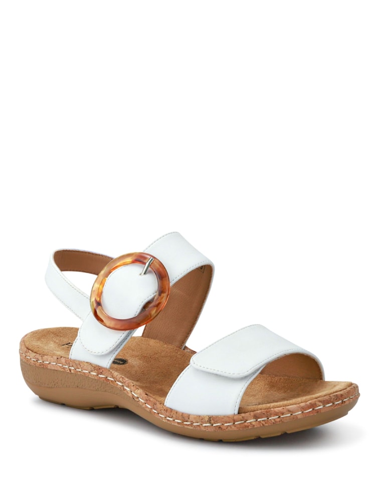 Pavers White Wide Fit Touch-Fasten Sandals - Image 2 of 5