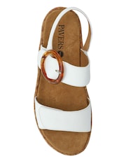 Pavers White Wide Fit Touch-Fasten Sandals - Image 4 of 5