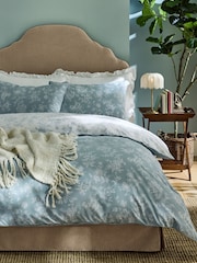 Laura Ashley Chalk Blue Aneta Floral 100% Cotton Duvet Cover and Pillowcase Set - Image 3 of 7