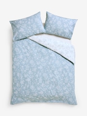 Laura Ashley Chalk Blue Aneta Floral 100% Cotton Duvet Cover and Pillowcase Set - Image 7 of 7