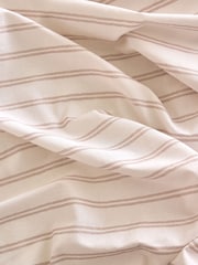 Laura Ashley Plaster Pink Henley Stripe Deep Fitted Sheet - Image 3 of 3