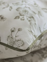 Laura Ashley Set of 2 Moss Green Aneta Floral Pillowcases - Image 3 of 4