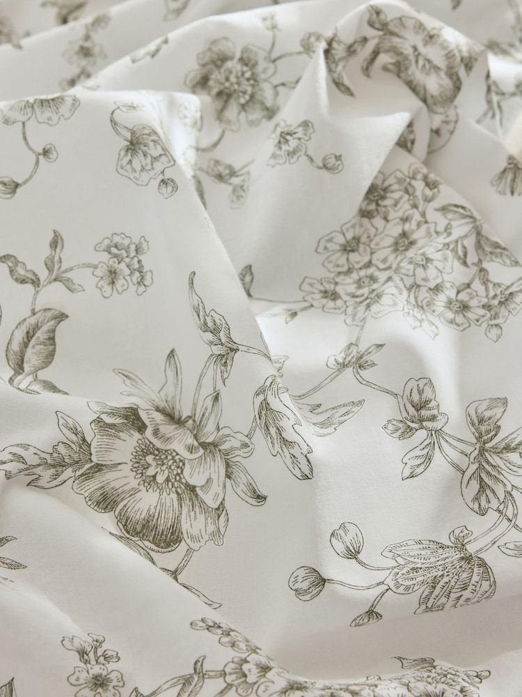 Laura Ashley Moss Green Aneta Floral Deep Fitted Sheet - Image 3 of 3
