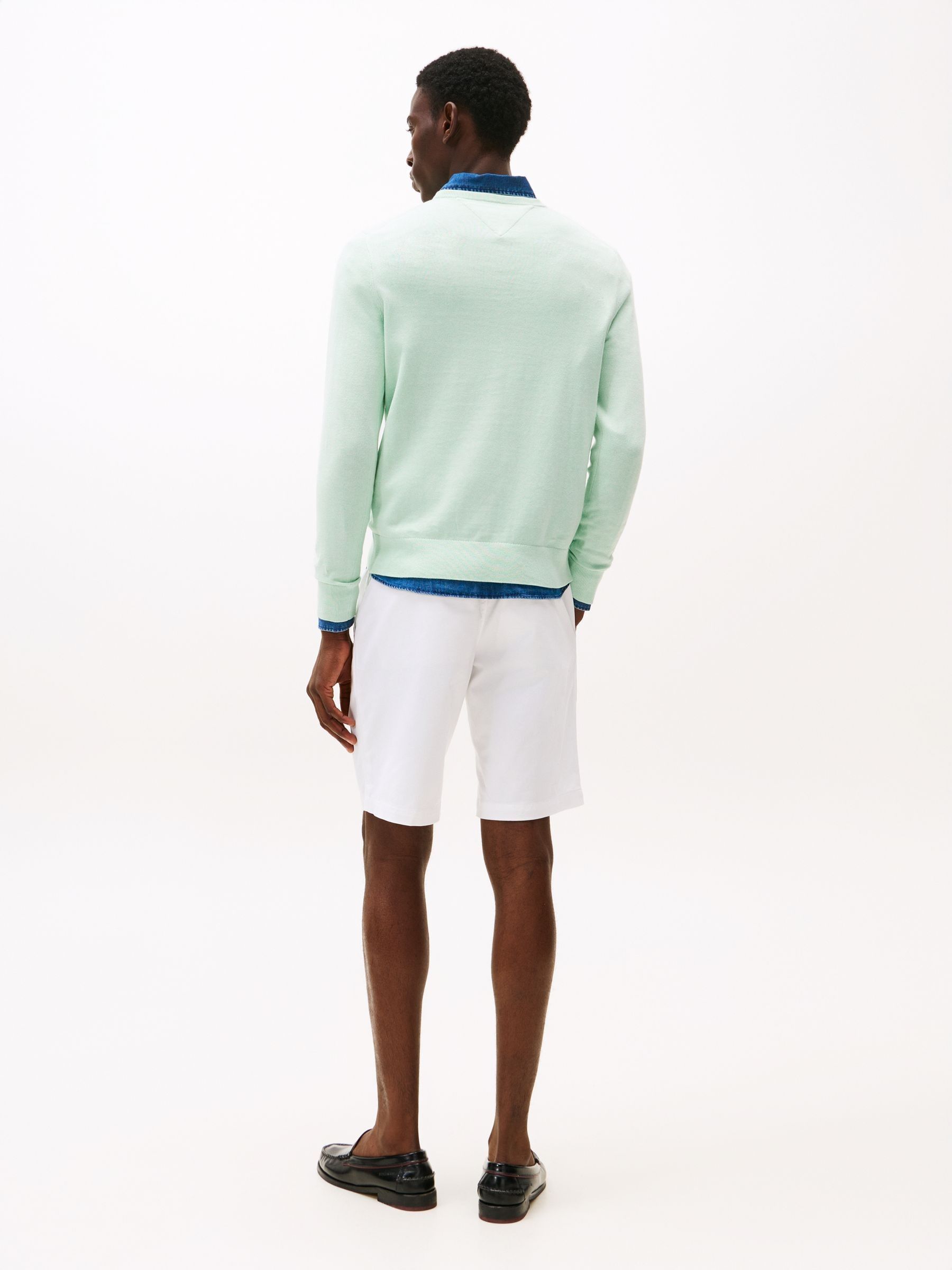 Buy Tommy Hilfiger Green Flag Embroidery Crew Neck Jumper from the Next ...