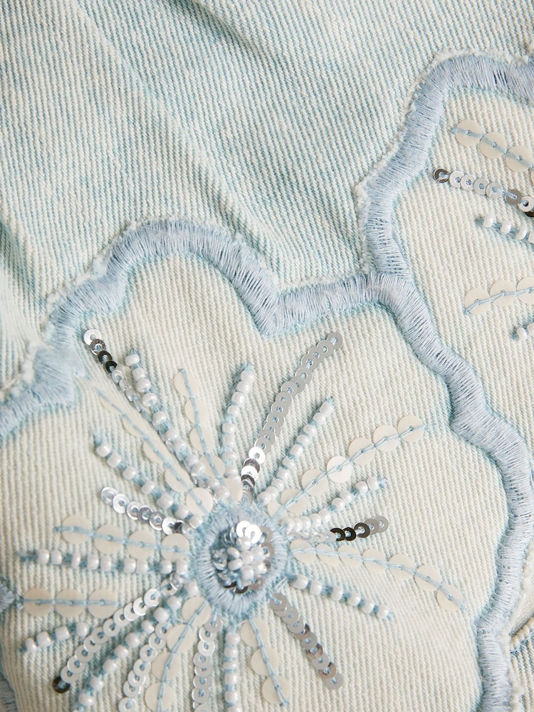 Pantalones cortos vaqueros con lentejuelas y flores de Monsoon - Imagen 5 de 5 Pantalones cortos vaqueros con lentejuelas y flores de Monsoon - Imagen 5 de 5
