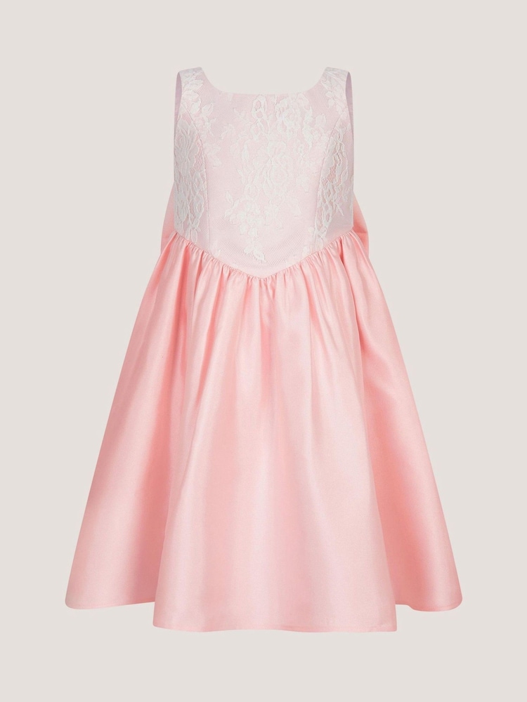 Monsoon Pink Juno Lace Bodice Party Dress - Image 1 of 3