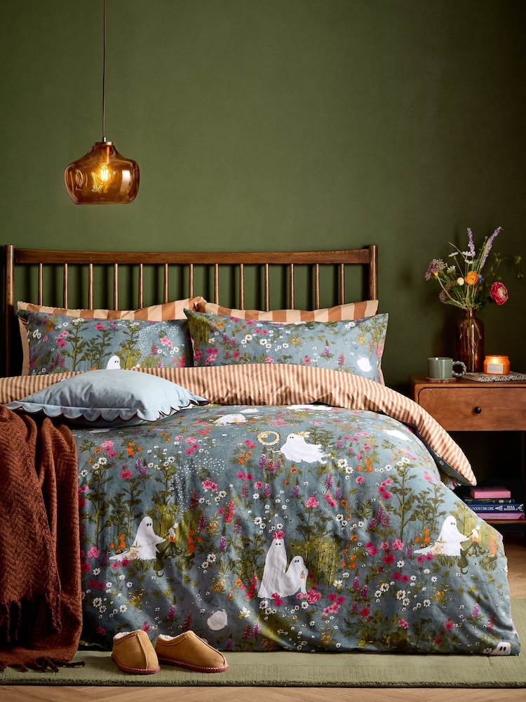 Furn Multi Bootanical Forest Reversible Duvet Cover and Pillowcase Set - Image 1 of 4 Furn Multi Bootanical Forest Reversible Duvet Cover and Pillowcase Set - Image 1 of 4