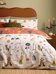 Furn Linen Howl-O-Ween Reversible Duvet Cover and Pillowcase Set - Image 4 of 4