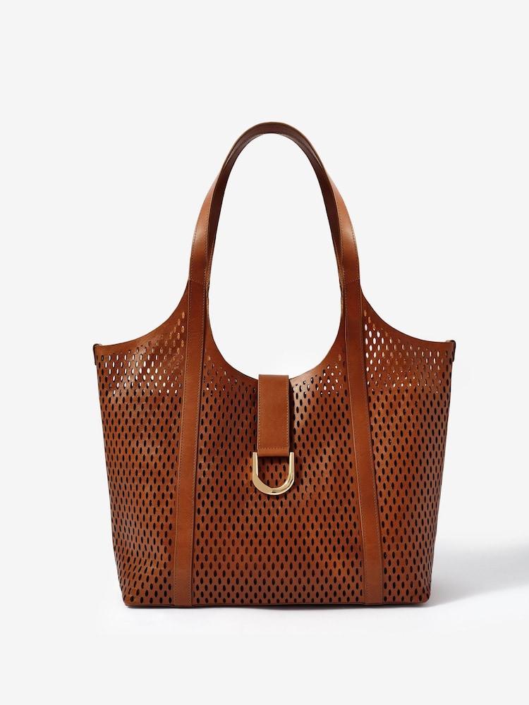 Mint Velvet Brown Harlow Leather Tote Bag - Image 2 of 5