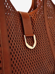 Mint Velvet Brown Harlow Leather Tote Bag - Image 4 of 5