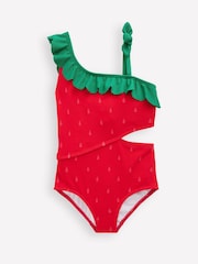 Boden Red Lettice Cut Out Swimsuit - Image 1 of 3