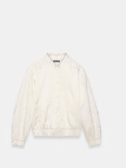 Mint Velvet Cream Satin Lace Trim Bomber Jacket - Image 7 of 8