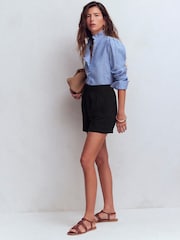 Boden Black Pull-On Double Cloth Shorts - Image 4 of 6