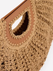 Boden Natural Raffia Moon Clutch - Image 5 of 6