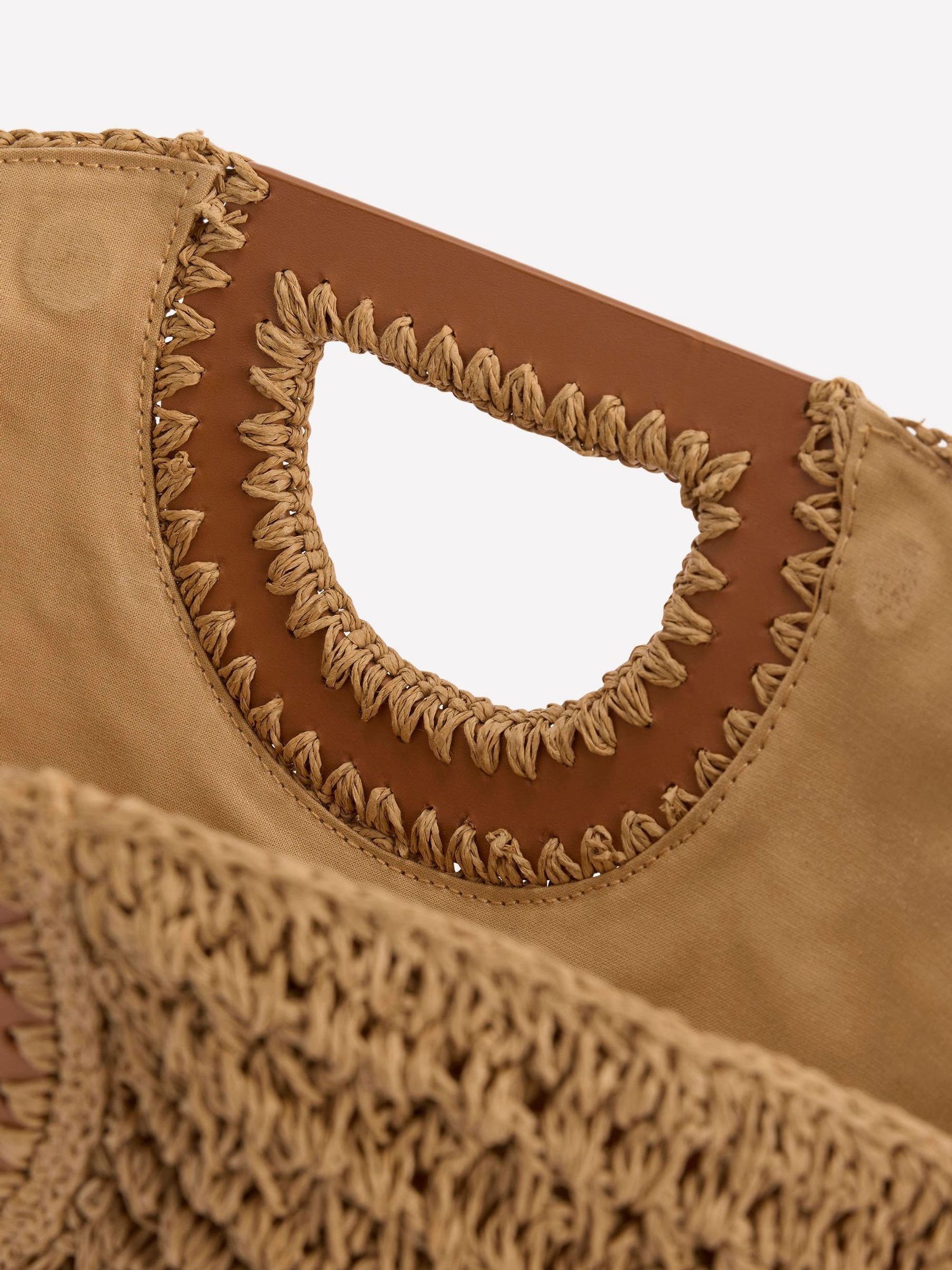 Buy Boden Natural Raffia Moon Clutch from the Next UK online shop