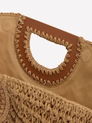 Boden Natural Raffia Moon Clutch - Image 6 of 6