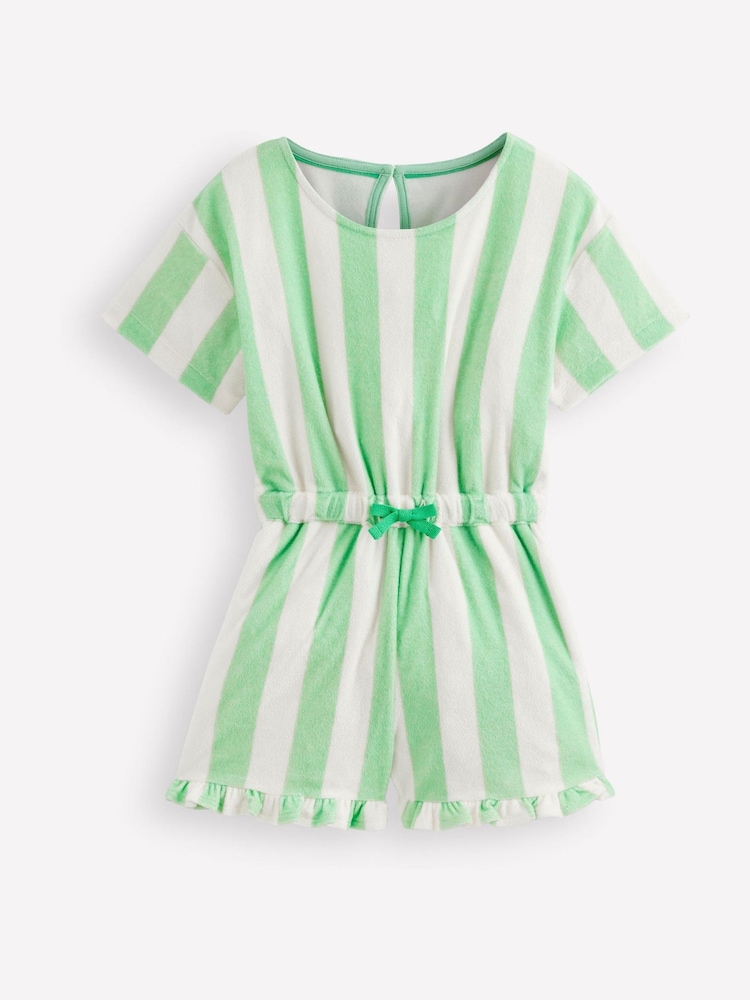 Boden Green Relaxed Towelling Playsuit - Image 1 of 3